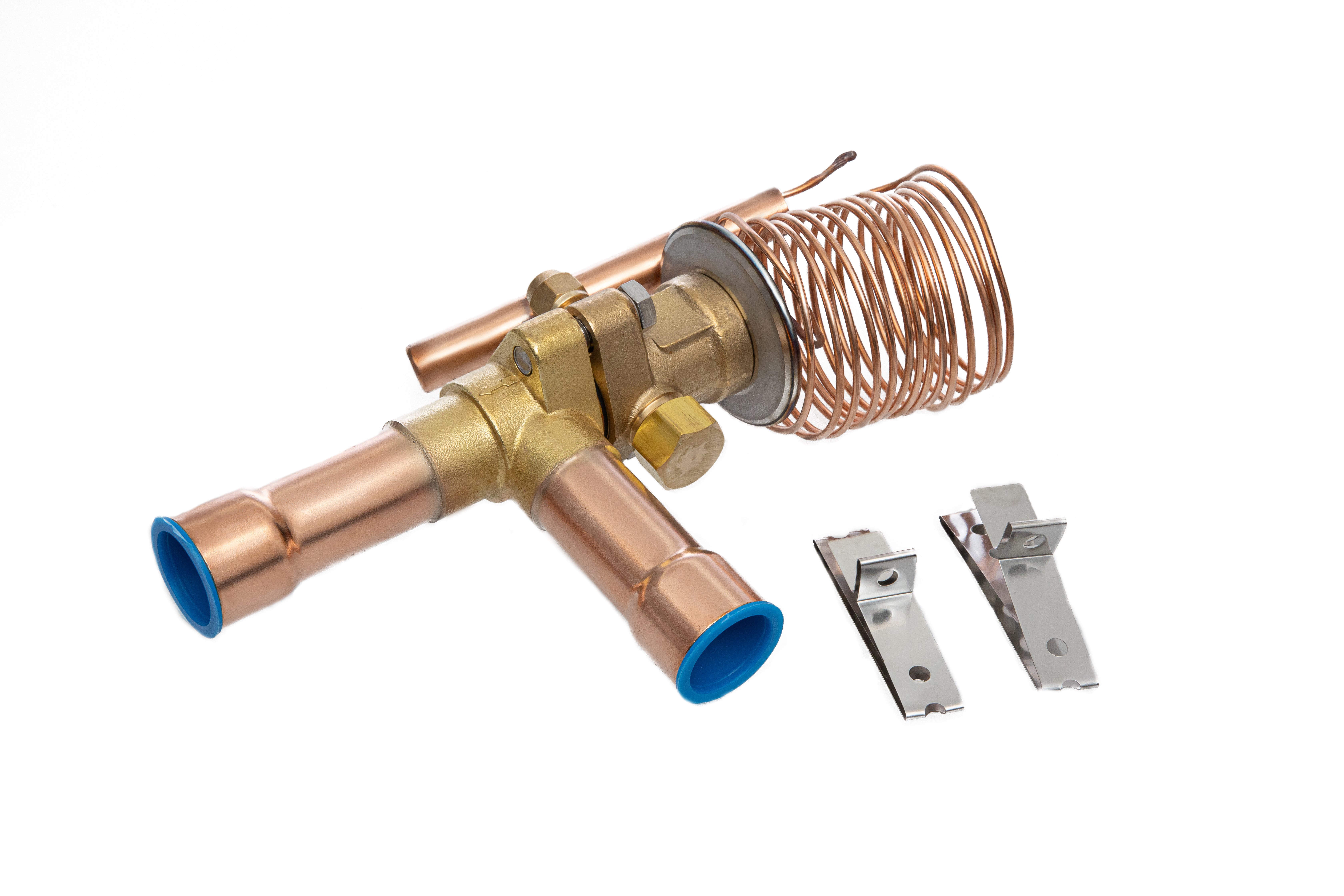 Ридан 069B1211R — Клапан терморегулирующий TE55-11, R404A, T кипения -40...10 ℃, угловой, присоединительные патрубки 1"1/8