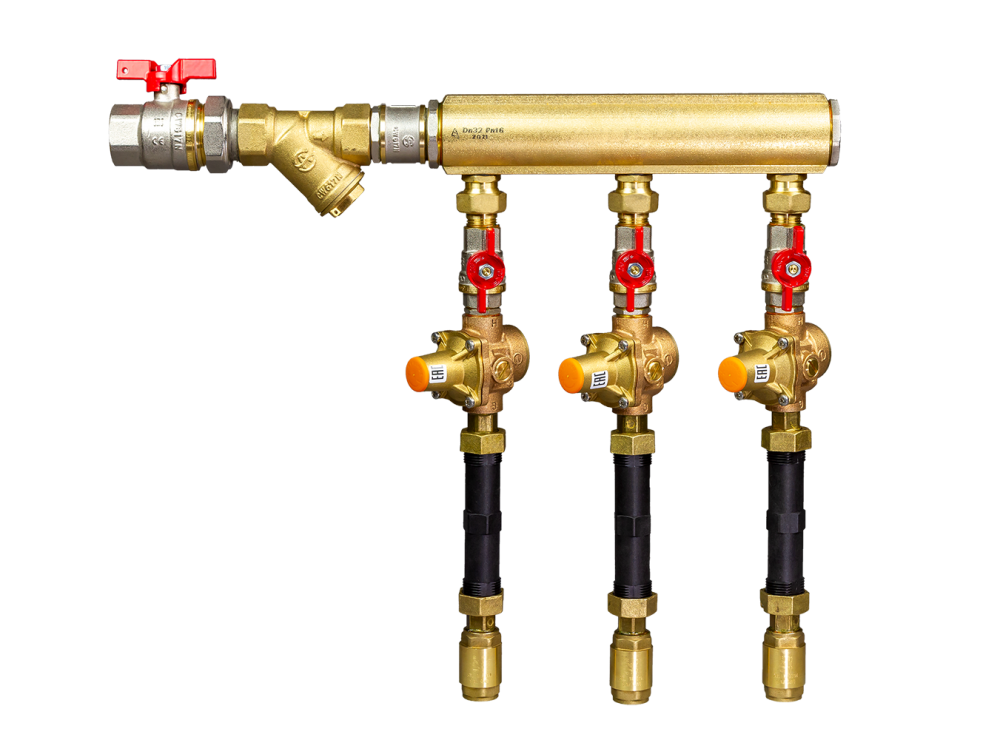 Ридан WDU.3R 160W1021R — Узел распределительный этажный для систем водоснабжения V1 DN32-5R-32-7BIZ32-BV15