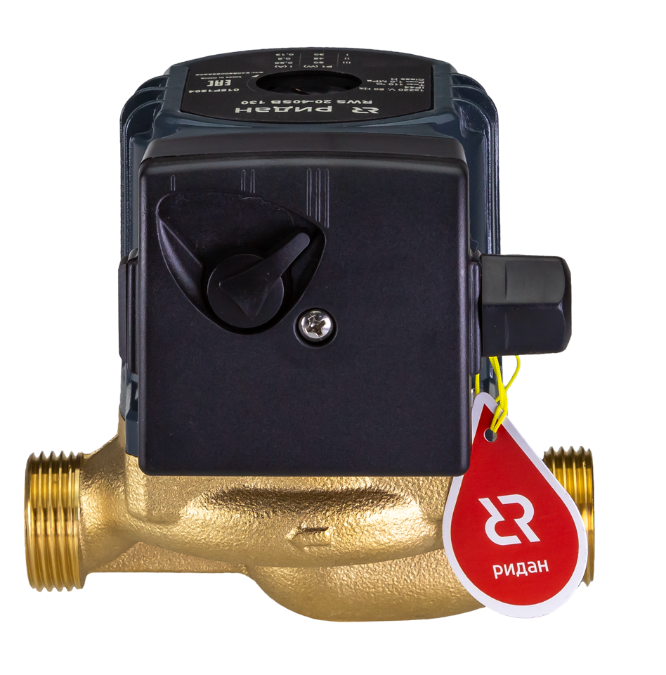 Ридан 015P1213 — Насос RWS 25-80SB, DN 25, PN 10, длина 180 мм, присоединение — резьба, корпус — латунь