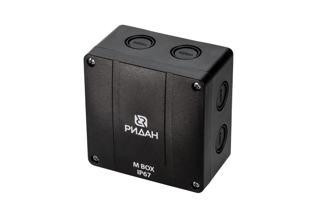 21RT0929R — Коробка распределительная Ridan M BOX, 110х110х67 мм, IP66/IP67, черная