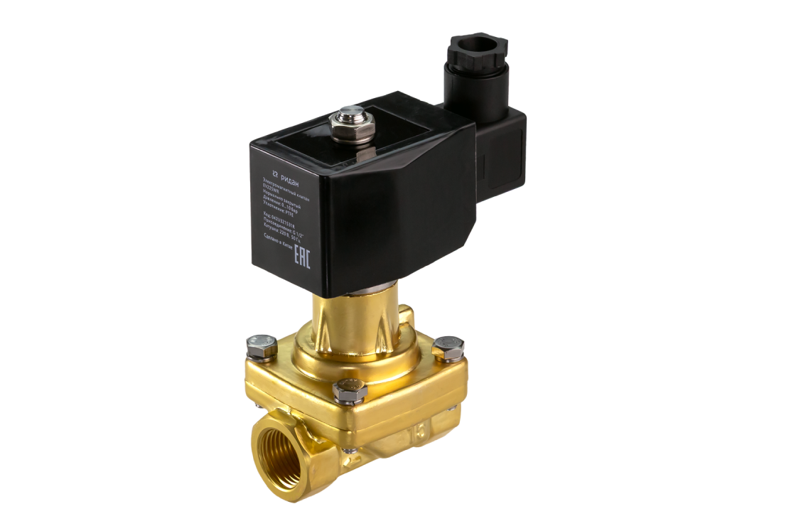 Ридан 042U322016R — Клапан электромагнитный EV225WR, G 3/4, PTFE, нормально закрытый, 0,3…6 бар, с катушкой 24В, 50 Гц