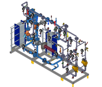 Ридан БТП-DSR-ХХХ-YYY-P-R V2 - Стандартный узел с водоподогревателем для системы ГВС 